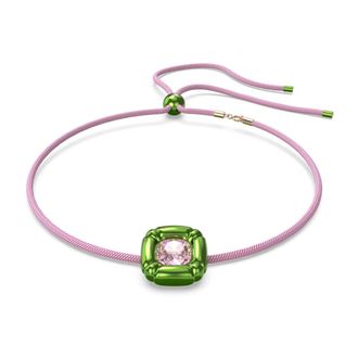 Swarovski Groene Ketting met Kussen Geslepen Steen - Dames - Kettingen - Veelkleurig - ONE Size - Accessoires