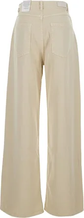 Icon Denim Los Angeles Womens Jeans Beige Cotton Lyocell