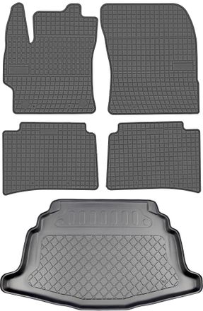 OEM Toyota Corolla Xii E210 Hatchback Desde 03/2019 Set - Alfombrillas De Goma Para Coche + Alfombrilla Para Maletero