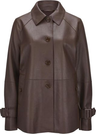 Milestone Dames, Jassen, Bruin, Maat: S Leer