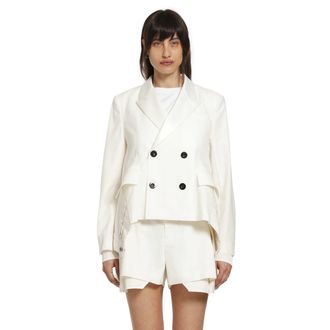 sacai Wool Suiting x Denim Blazer