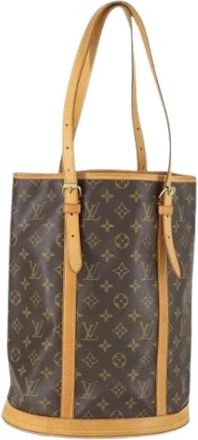 Louis Vuitton Pre-owned Bucket Bags, female, Brown, Size: ONE SIZE Pre-owned Canvas Bucket Bag