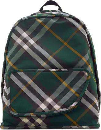 Burberry Groene Ivy Geruite Rugzak - Heren - Rugzakken - Veelkleurig - ONE Size - Tassen