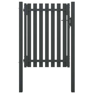 Berkfield Home Garden Fence Gate Steel 1x1.7 m Anthracite