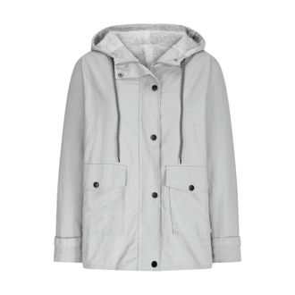 Generic Womens Hooded Jacket Fleece Lined Waterproof Windproof Coat with Pockets Mid Length Button Warm Jacket Ideal for Cold Rainy Days Commute Outdoor Adven