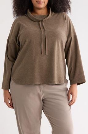 Max Studio Funnel Neck Top in Heather Toast at Nordstrom Rack, Size 1X