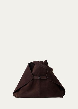 Akris Ai Large Slouchy Suede Tote Bag