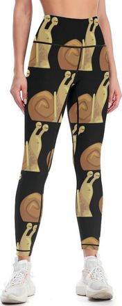 Generic Cute Snail Womens Yoga Pants High Waist Tummy Control Fitness Legging for Running Gym