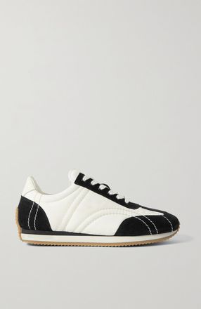 Toteme Sneakers In Camoscio E Shell Con Finiture In Pelle The Sport - Nero