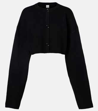 Toteme Cropped wool-blend cardigan