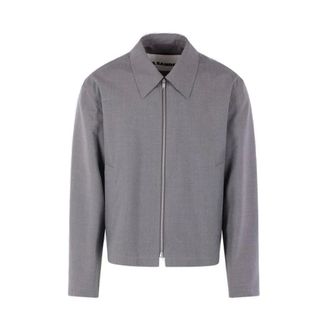 Jil Sander Light Jackets, male, Gray, Size: M Blouson 128