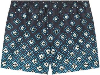 Casablanca Monogram Jacquard Zwemshorts - Heren - Strandmode - Blauw - XS - Polyester - Badmode