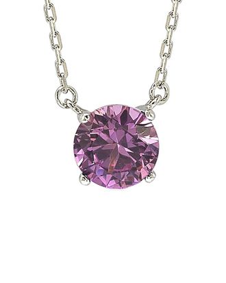 Suzy Levian Silver 0.02 Ct. Tw. Diamond & Sapphire Necklace