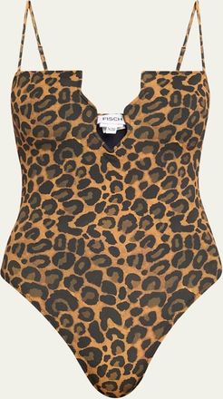 Fisch Painted Leopard Regatta One-Piece Swimsuit