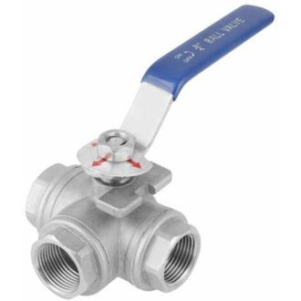 Elle Vanne &Agrave; Boisseau Sph&eacute;rique En Acier Inoxydable,robinet &Agrave; Boisseau Sph&eacute;rique En Acier Inoxydable Sus304 Robinet &Agrave; Boisseau Sph&eacute;rique &Agrave; Trois Voies (dn2