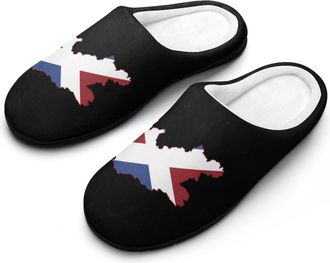 Generic Flag Map of Western Cape Funny Mens Cotton Slippers Soft Non-Slip Rubber Sole House Slipper Indoor Outdoor