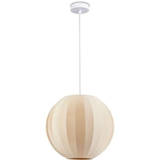 Paco Home L&aacute;mpara Colgante Luminaria De Suspensi&oacute;n Sal&oacute;n Dormitorio Comedor Moderna Nylon E27 Beige, Luce a sospensione - Tipo 3 - Paco Home