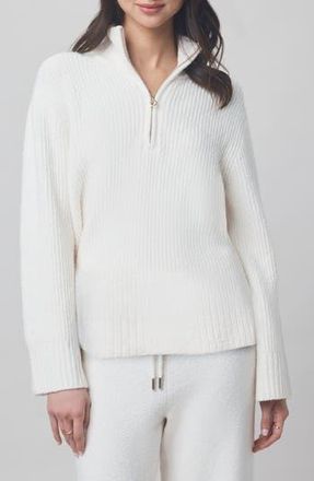 Splendid x @cellajaneblog Quarter Zip Sweater in Snow at Nordstrom Rack, Size Large