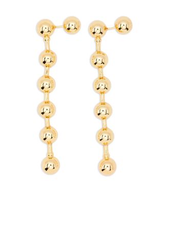 Maje sphere-drop earrings - women - Gold Plated Metal - One Size