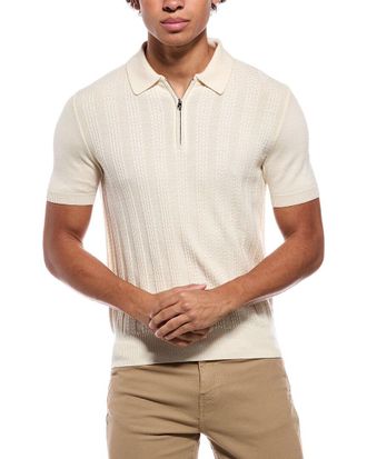 Isaia Wool, Silk & Cashmere-Blend Polo Shirt