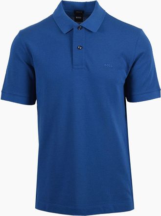 HUGO BOSS Mens Boss Black BOSS PALLAS POLO MEDIUM BLUE - Size: 44