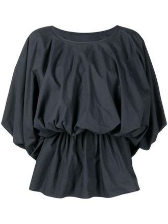 GOEN.J puff-sleeved flared blouse - Blue