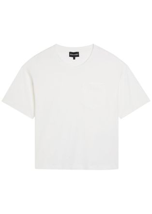 Emporio Armani Cotton T-shirt - Cream - M (UK12 / M)