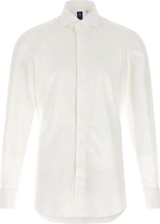 Finamore Eduardo Shirt - Heren - Zakelijke Overhemden - Wit - L - Katoen - Overhemden
