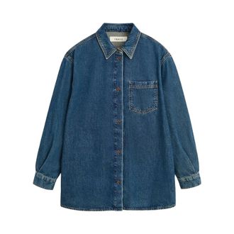 Skall Studio Overhemden, Dames, Blauw, M, Denim, Denim Shirts