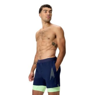 Speedo Heren Volley Zwemshorts (Marine, Groen)
