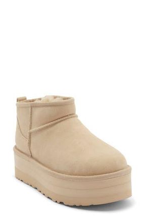 UGG Classic Ultra Mini Platform Boot in Mustard Seed at Nordstrom Rack, Size 8