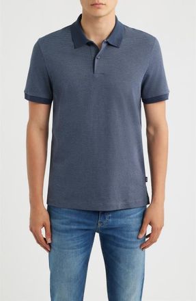 BOSS Parlay Cotton Piqu&eacute; Polo in Dark Blue at Nordstrom, Size Xx-Large