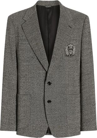 Dolce & Gabbana Portofino Single-breasted Jacket - Heren - Business blazers - Grijs - M - Wol - Kostuums