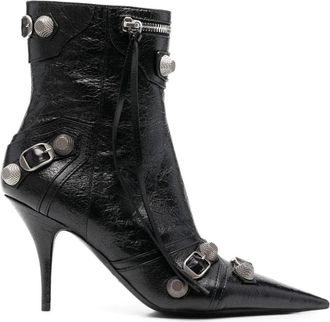 Balenciaga Zwarte enkellaarsjes met studs - Dames - Laarzen met Hak - Zwart - 37 1/2 EU - Leer - Schoenen