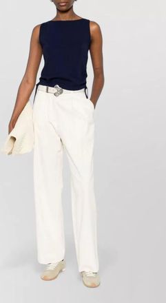 Dunst drawstring boat neck sleeveless top