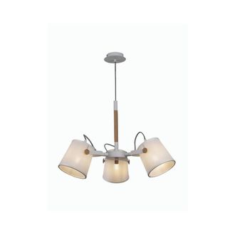 Netlighting Nordica Pendant 3 Light 3x23W E27 White Beech White Shades