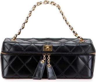 Chanel Pre-owned Leather chanel-bags - Dames - Vintage Handtas - Zwart - ONE Size - Leer - Vintage