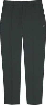 &Eacute;tudes Studio Donkergroene wollen broek met plooien - Heren - Straight fit broeken - Groen - S - Wol - Broeken