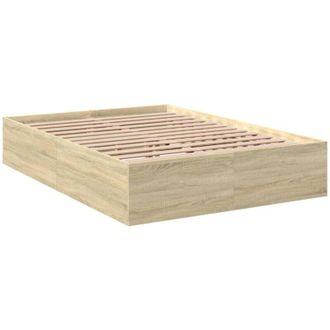 vidaXL Estructura de cama madera de ingeniería roble Sonoma 140x200 cm Vidaxl