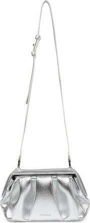 Themoir&egrave; Metallic Silver Shoulder Bag with Structured Design