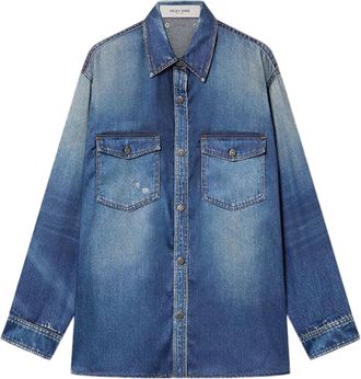 Golden Goose Denim-Inspired Long Sleeve Shirt with Classic Collar