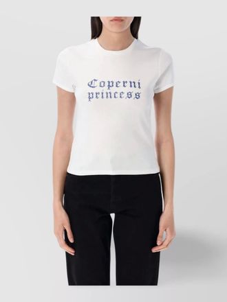 Coperni cotton slim fit logo embellished t-shirt