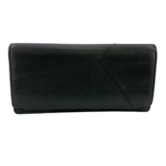 Loewe Black Leather Long Wallet (Bi-Fold) (Pre-Owned)