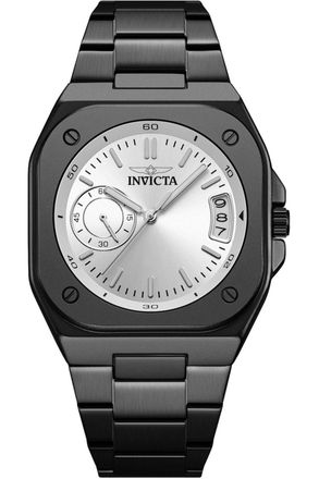 Invicta Cuadro 70660 Herenhorloge - Quartz Uurwerk - Metaal met Zilveren Wijzerplaat - 42 mm