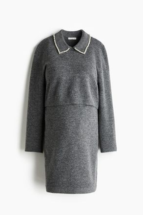 H&M MAMA 2-teiliges Set in Strick - Dunkelgraumeliert