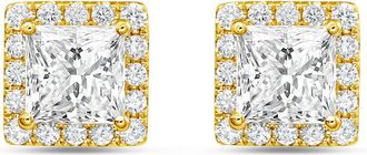 Diana M. Jewels 14KT YELLOW GOLD LAB GROWN FASHION EARRINGS WEIGHING 4.00 CTS TW