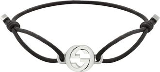 Gucci Interlocking G Cord Armband - Dames - Armbanden - Grijs - ONE Size - Katoen - Accessoires