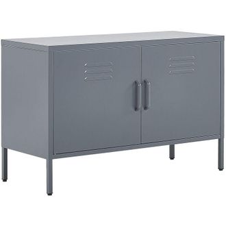 Beliani Storage Unit URIA Metal Grey