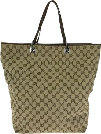 Gucci Brown Gg Canvas & Leather Tote (Authentic Pre-Loved)