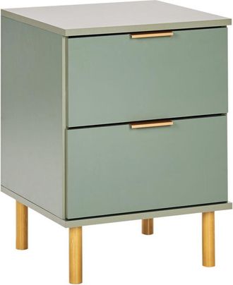 Beliani 2 Drawer Bedside Table WALPOLE Green